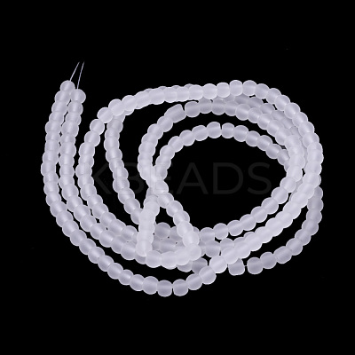 Baking Paint Transparent Glass Bead Strands GLAA-S031-4mm-13-1