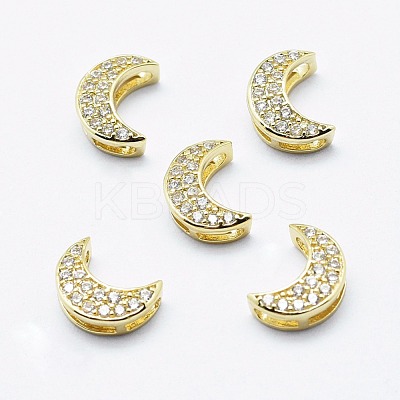 Brass Micro Pave Cubic Zirconia Pendants ZIRC-G130-08G-NR-1