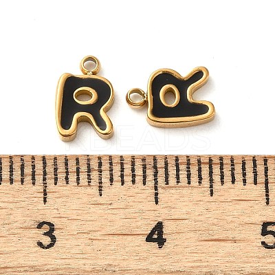 304 Stainless Steel Enamel Charms STAS-L022-292G-R-1