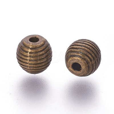 Tibetan Style Alloy Beehive Beads X-PALLOY-6662-AB-NR-1