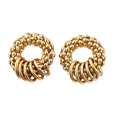 201 Stainless Steel Hoop Earrings EJEW-P304-11G-1