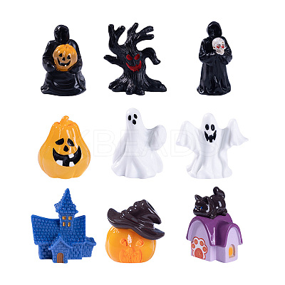 Halloween Opaque Resin Display Decoration DJEW-N004-02-1