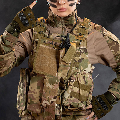 Nylon & Plastic Outdoor Tactical Vest Zipper Strip DIY-WH0128-60C-1