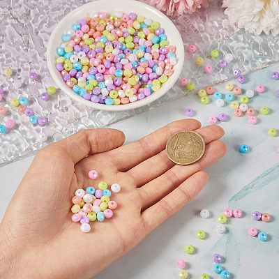 70G 7 Colors AB Color Opaque Resin Beads RESI-TA0002-88-1