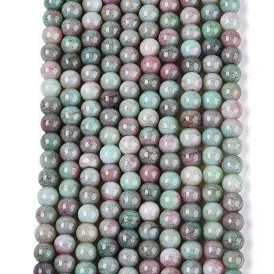 Ombre Effect Opaque Crackle Glass Beads Strands GLAA-Q106-01A-A01-1