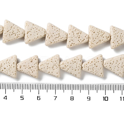Triangle Dyed Natural Lava Rock Beads Strands G-O126-04A-13-1