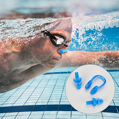 8 Sets 4 Colors Silicone Nose Clip & Earplug Set AJEW-FH0001-92-1