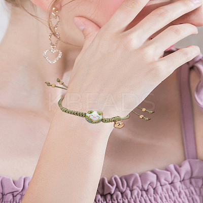 3Pcs 3 Colors Bell Charm Bracelet BJEW-LP0004-51-1