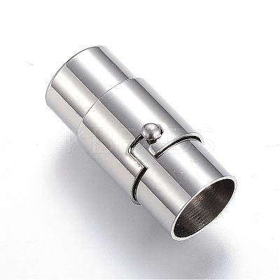 Tarnish Resistant 304 Stainless Steel Locking Tube Magnetic Clasps STAS-D159-29-1