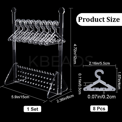 1 Set Acrylic Earring Display Stands EDIS-CP0001-14C-1