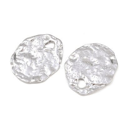 Hammered 304 Stainless Steel Pendants STAS-P424-04P-1