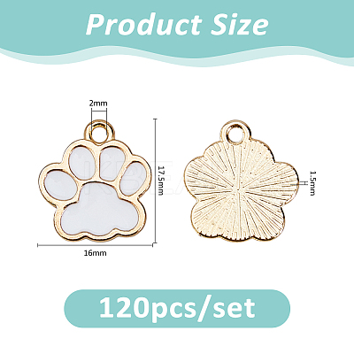 120Pcs Alloy Enamel Pendants ENAM-FH0001-95B-1