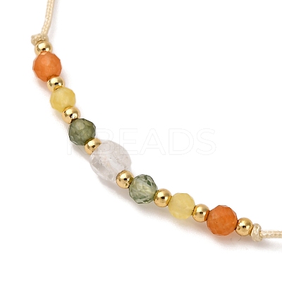 Natural stone constellation bracelet with 12 zodiac signs X-NR2952-7-1