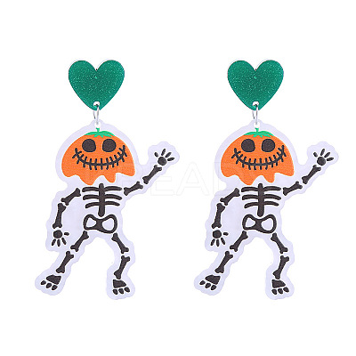 Halloween Acrylic Dangle Stud Earrings FS-WGAFD0C-02-1