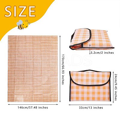 Portable Tartan Patern Non Woven Picnic Mat JX572A-01-1