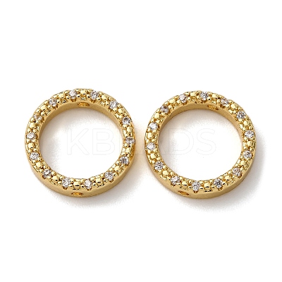 Brass Clear Cubic Zirconia Bead Frame KK-A270-05G-1