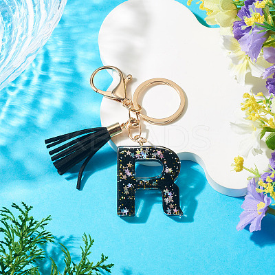 1Pc Resin Letter Keychains KEYC-TADJ0001-09R-1