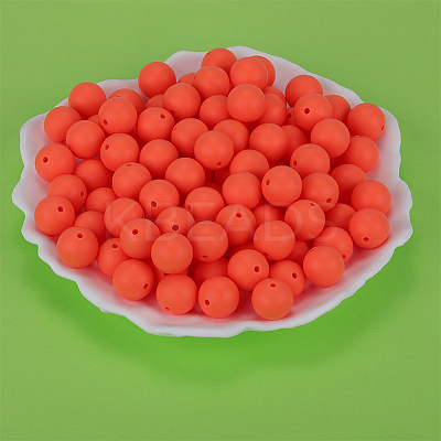 Round Silicone Focal Beads SI-JX0046A-135-1