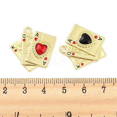 Alloy with Enamel Pendants FIND-G062-22G-1