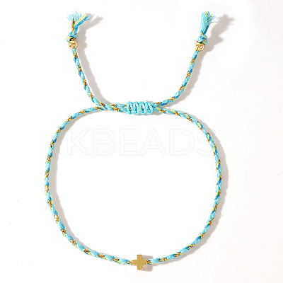 Mother's Day Adjustable Brass Bead Braided Bead Bracelets YE2550-1-1