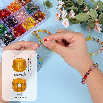 2 Bags Imitation Artificial Crystal Glass Beads GLAA-SZ0001-95A-10-1