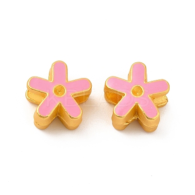 Rack Plating Alloy Enamel European Bead Rhinestone Settings PALLOY-F287-25MG-1