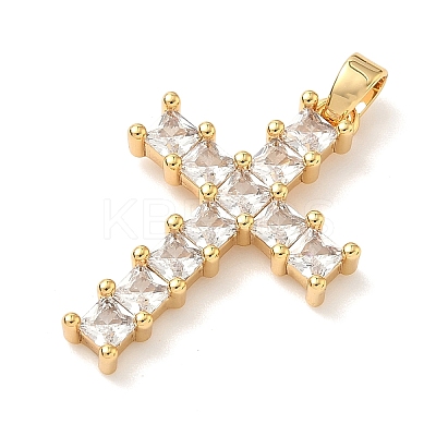 Brass Micro Pave Cubic Zirconia Pendants KK-A281-26H-G-1