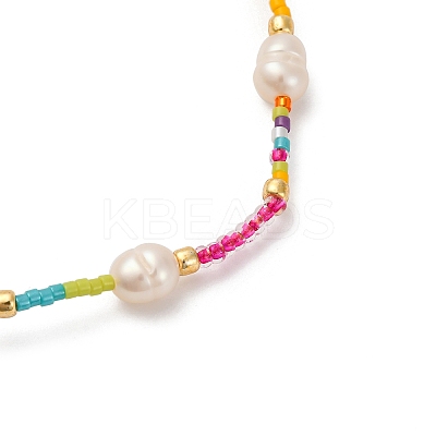 Colorful Miyuki & Imitation Pearl Braided Bead Bracelet Set WC1119-1