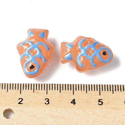 Baking Paint Glass Enamel Beads BLOW-D300-04J-1
