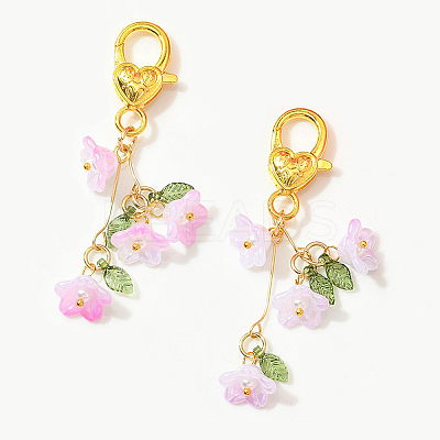 2Pcs Acrylic Pendant Decorations HJEW-YW00302-03-1