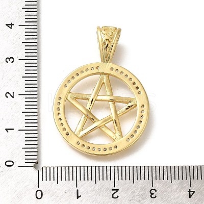 Rack Plating Brass with Cubic Zirconia Pendants KK-Z086-58G-1