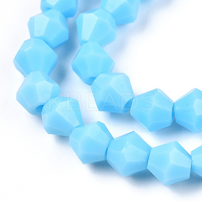 Opaque Solid Color Imitation Jade Glass Beads Strands EGLA-A039-P6mm-D12-1