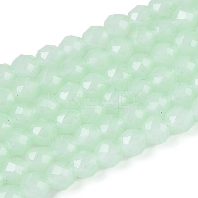 Imitation Jade Glass Beads Strands GLAA-T028-4mm-11G-1