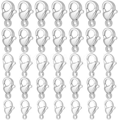 50Pcs 5 Styles 304 Stainless Steel Lobster Claw Clasps STAS-BBC0003-22-1