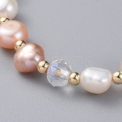 Cultured Freshwater Pearl Beaded Necklaces NJEW-JN02663-1