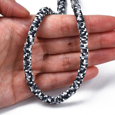 Handmade Polymer Clay Beads Strands CLAY-R089-6mm-159-1