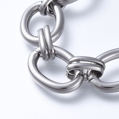 Tarnish Resistant 304 Stainless Steel Chain Bracelets BJEW-F407-01-P-1