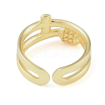 304 Stainless Steel Open Cuff Rings for Women RJEW-H229-02G-03-1