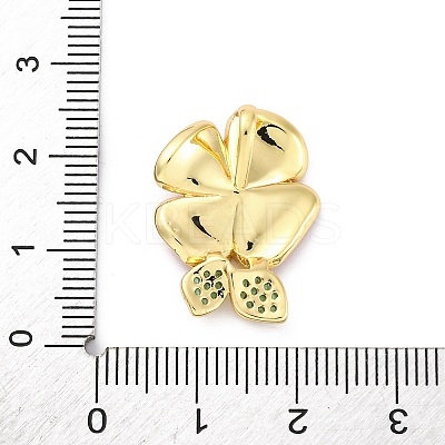 Brass Micro Pave Cubic Zirconia Pendants KK-U066-18G-1