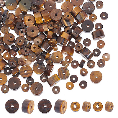 147Pcs Sizes Natural Tiger Eye Beads G-AR0005-05-1