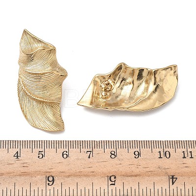 304 Stainless Steel Leaf Stud Earrings EJEW-K268-54G-1
