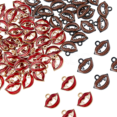 100Pcs 2 Colors Alloy Enamel Charms FIND-FH0016-92-1