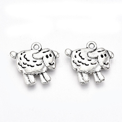 Tibetan Style Alloy Pendants LS-TIBE-S323-019AS-RS-1
