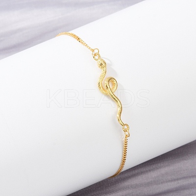 925 Sterling Silver Link Bracelets BJEW-D320-02G-1
