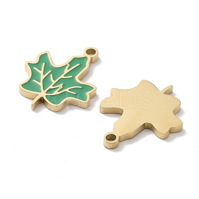 Ion Plating(IP) 304 Stainless Steel Enamel Pendants STAS-P339-15G-01-1