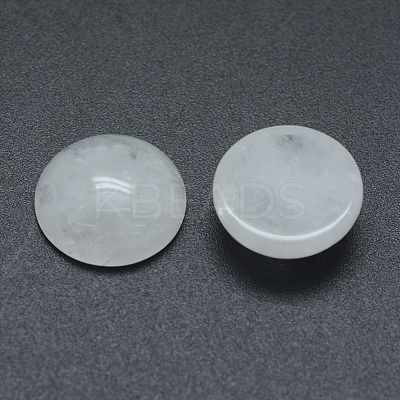 Natural Quartz Crystal Cabochons G-P393-R50-4MM-1
