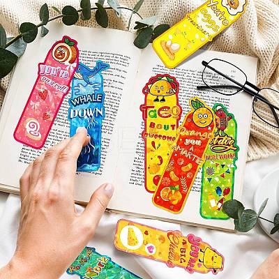 20 Sheets Laser Cute Paper Bookmark AJEW-Q148-04-1