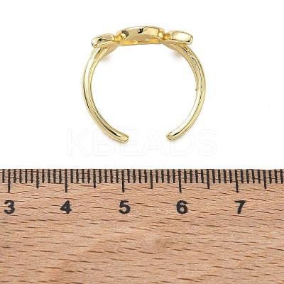 Brass Cuff Open Rings for Women RJEW-L343-10G-1