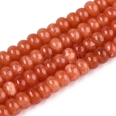 Dyed Natural White Jade Beads Strands G-T139-59A-06-1