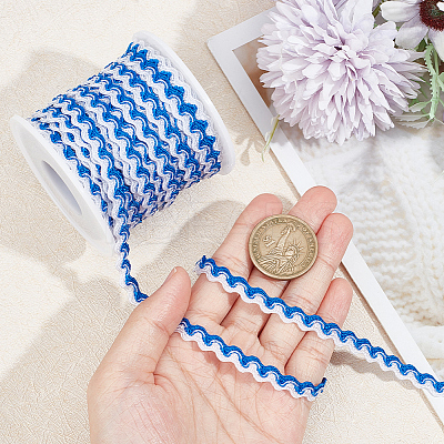16M Polyester Wavy Fringe Trim Ribbon OCOR-GF0003-04D-1